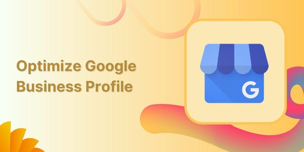 Optimize Google Business Profile text next to the Google Business Profile icon.